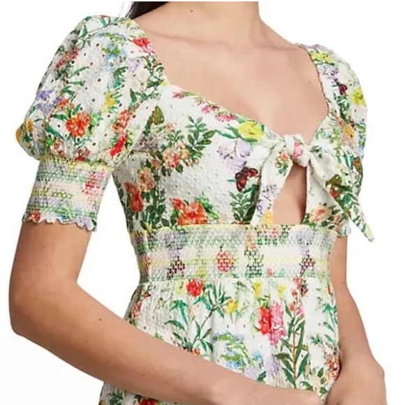 Alice + Olivia Kristie Sweetheart Puff Sleeve Mini Dress 10. Like new. - Picture 7 of 9